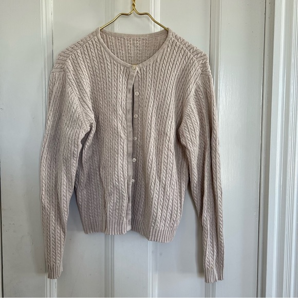 Vintage Sweaters Vintage Cable Knit Cardigan Sweater Poshmark